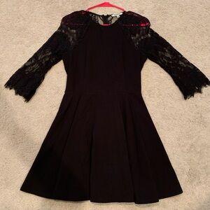 BB Dakota Black Dress with Lace Sleeves